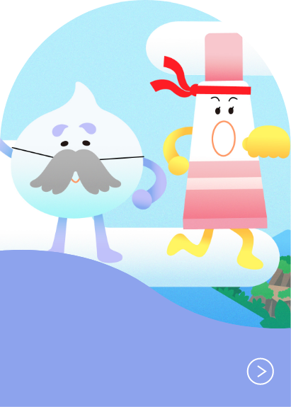 2つのキャラクター「あわぽん」と「ヌリンダ」のイラストが描かれたメインビジュアルの一部
